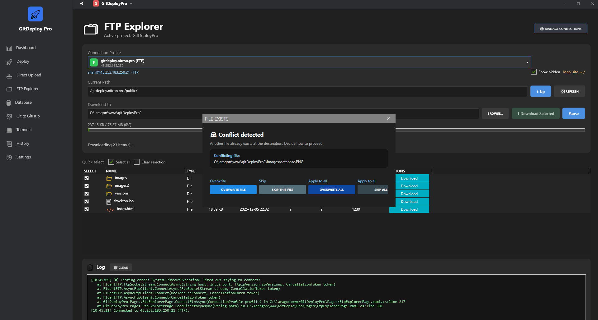 FTP Explorer download manager