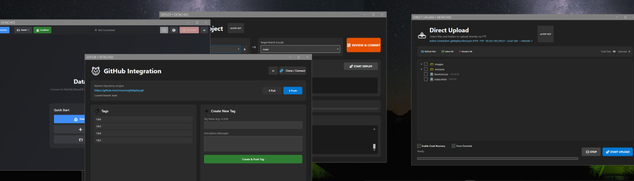Detached workspace windows